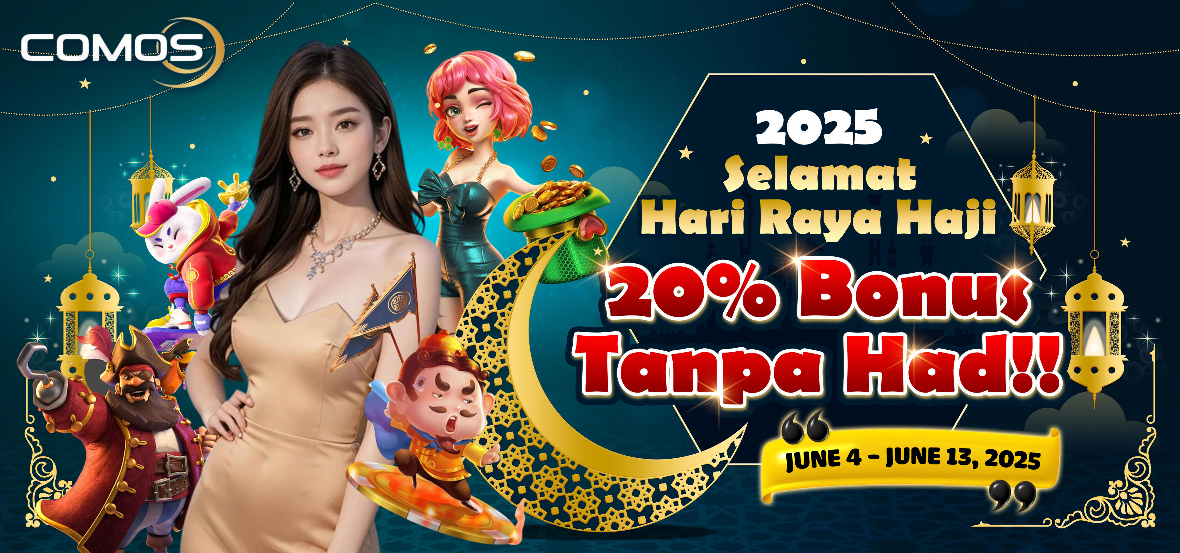 SELAMAT HARI RAYA HAJI 2025 , 20% BONUS TANPA HAD ( PROMOSI INI HANYA PADA JUNE 4TH - JUNE 13TH 2025 )